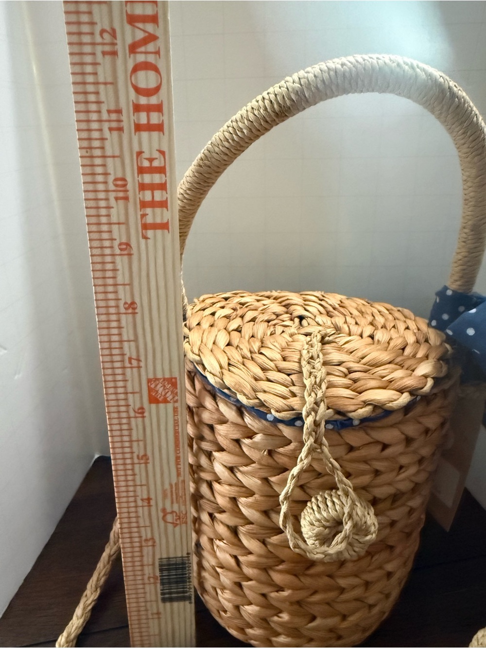 NWT Most Wanted Paper Straw Bucket Bag Polka Dot Bow Crossbody
Rattan - Picture 6 of 7